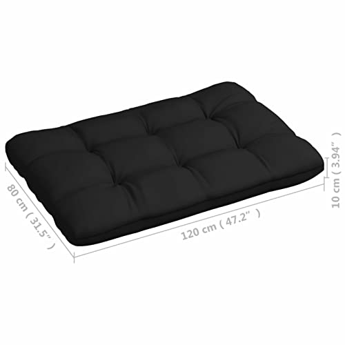 Bopdu 5 Pcs Pallet Sofa Cushions Fabric, L Shape Corner Seating Set Cushion With 2 Seat Cushion+ 2 Back Cushion+ 1 Side Cushion, Pallet Bench Cushions For Outdoor Sectional Sofa Black #TOP2