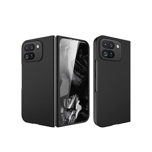 CaseGame Case Compatible with Google Pixel 9 Pro Fold with Screen Protector Hard PC Smooth Ultra Thin Shockproof Protective Case for Pixel 9 Pro Fold for Men Women Black