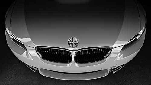 Image of Biomar Labs 82mm Car Bonnet Badge Compatible with BMW 51148132375 - Replacement BMW Badge Emblem for Bonnet or Boot EO (EO 22)