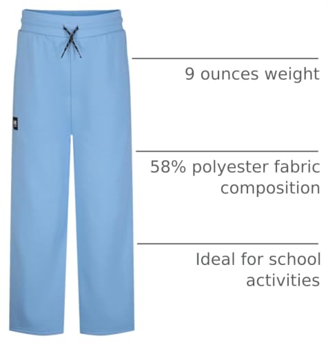 Image of Under Armour Girl's Wide Leg Fleece Sweatpants, Elastic Waistband with Drawstring Closure, Outdoor Collection