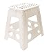 ZOLLNER Tabouret marchepied, Plastique, Blanc, Grande Taille, Portable