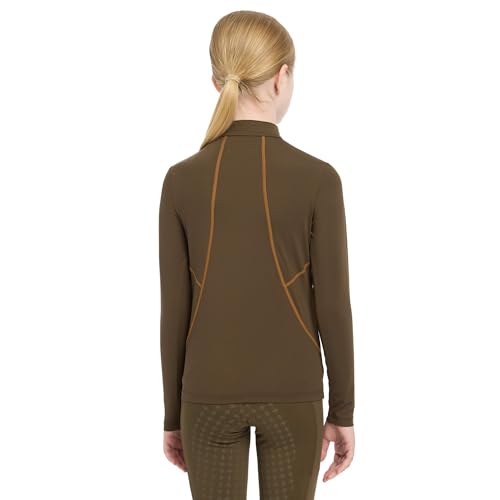 LeMieux Young Rider Base Layer - 1/4 Zip with 360 Stretch - Moisture Wicking Fabric - Equestrian Apparel for Horseback Riding2