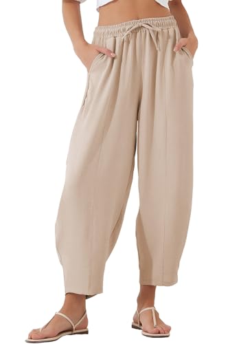 Image of EVALESS Women's High Waisted Wide Leg Palazzo Trousers