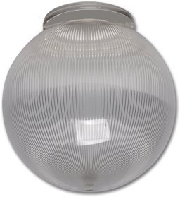 6" Clear Ribbed Acrylic Globe 3-1/4" Fitter
