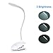 Produktbild Leselampe LED für Buch  Schreibtischlampe mit Klemme, wiederaufladbar mit USB-Kabel, 3 Helligkeitsstufen wählbar  Weiß