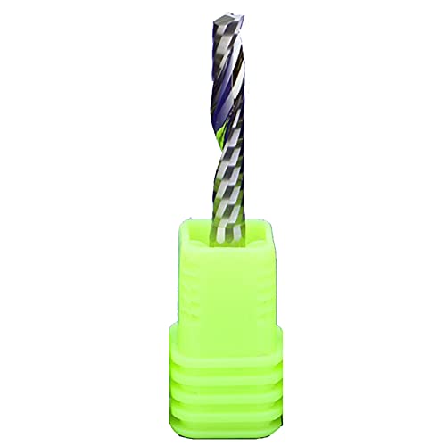 BERWENNY 1pcs Single-Flute Cutter CNC End Mill Carbide Router Bit Compatible with Acrylic Milling Cutter (Dimensions : 3.175x32)