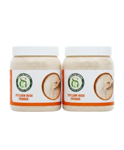 Image of Sown and Grown Psyllium Husk Powder (Isabgol) 250g x 2 | Pack of 2 | Natural Plant-Based Soluble Fibre | Fine Powder Texture