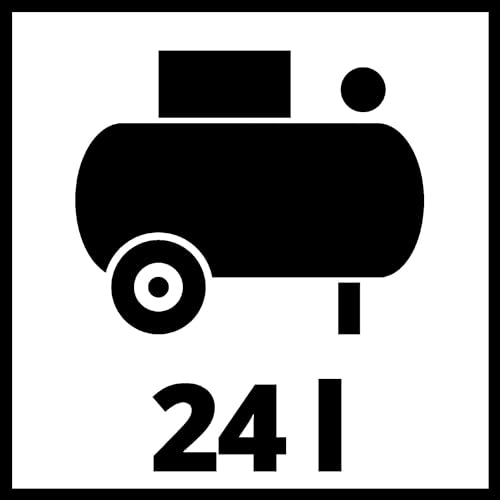Einhell Kompressor TC-AC 190/24/8 (1500 W., max. 8 bar, 24 l-Tank, 165 l/min Ansaugleistung, Motordrehzahl 2850 min^-1, Druckminderer, Manometer, Ölschmierung)