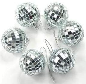SMIN 6 PCS 1.8 Inch Disco Ball Mirror Party Christmas Xmas Tree Ornament Decoration