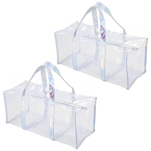 Clear Tote Bag Transparent Bag Stadium Approved Travel Gym See Through Toiletry Bag for Women