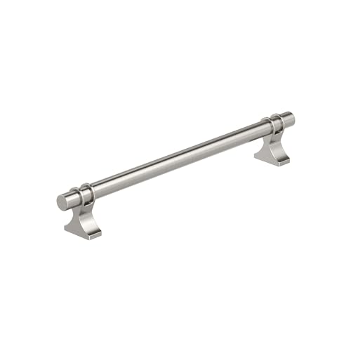 Image of Amerock Davenport 7-9 /16 inch (192mm) Center-to-Center Satin Nickel Cabinet Pull, BP36618G10