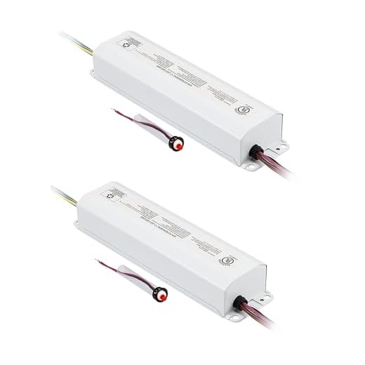 LEONLITE 4W LED Driver Emergency, 120V-277VAC to 3-60VDC, Power Supply Rechargeable UL Listed Backup Battery, Over 90mins Emergency Time, for Low Bay, Panel Light, Wraparound, Pack of 2