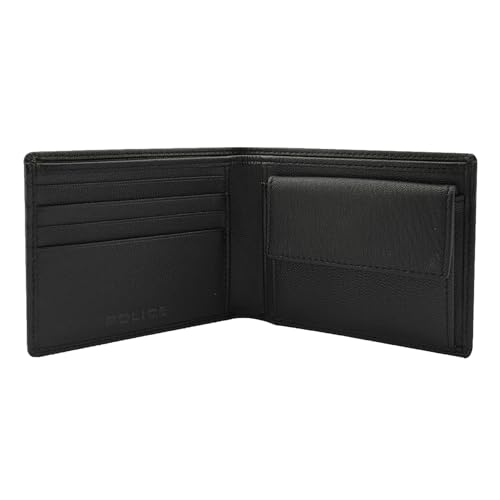 Image of Police Leather Coin Wallet for Men, Gents Purser with Card Holder Compartments (Black)