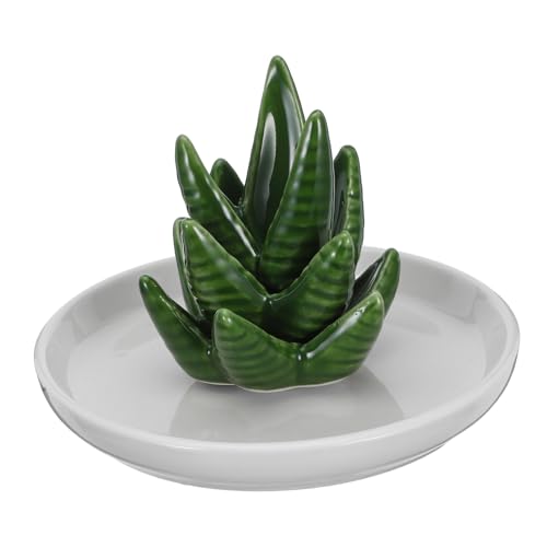LIGIGWASH Porta Anelli Ceramica Vassoio Portagioielli in Ceramica Espositore Per Gioielli Porta Gioie Portaanello Decorativo