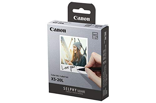 Canon XS-20L Fotopapier für QX10 Drucker, quadratisch, 60 Aufnahmen, 6,9 x 6,9 cm