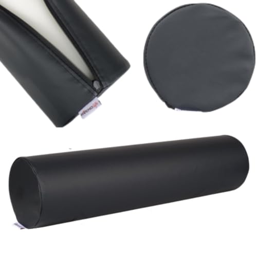 Knierolle Lagerungsrolle 60cm x 15 cm für Therapie und Massage (Schwarz)