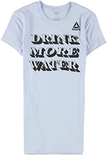 Reebok Womens Drink More Water Graphic T-Shirt