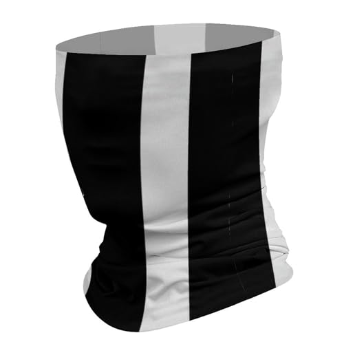 Banda para cuello pasamontañas negra y blanca a rayas para clima frío, bufanda resistente al viento para hombre y mujer, balaclava elástica para motociclismo, ciclismo, esquí y fiestas miniatura 3