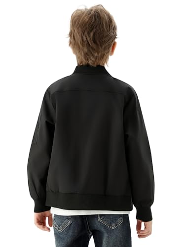 WULFUL Boy's Bomber Jackets Kids Spring Fall Zip Up Varsity Windbreak Jackets4