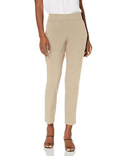Briggs New York Women's Super Stretch Millennium Welt Pocket Pull on Career Pant, Cobblestone, 18