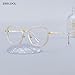 Zeelool Blue Light Glasses for Women Fashion Transparent Geometric Eyeglasses Lightweight Computer Eyewear Anti Eyestrain Levi JGX509995-01B