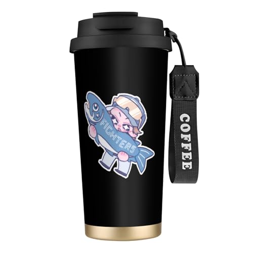 ステンレスカップ 北海道日本ハムファイターズ 車用タンブラー 大容量 マグボトル 水筒 車用コップ おしゃれ 大容量 保冷 保温 真空断熱 ストロー付き 蓋付き 直飲み ウォーターボトル 持ち運び便利 男女兼用 プレゼント オフィス 家庭用 車載用 500