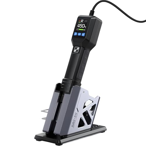 Pistola de calor con modo de espera automático, sensor magnético, 3 ajustes preestablecidos y ventilador silencioso para manualidades y electrónica