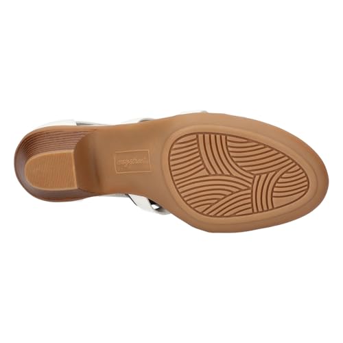 Sandale à talon blanc 39 EU avec coupe X-Large stable et large - 3