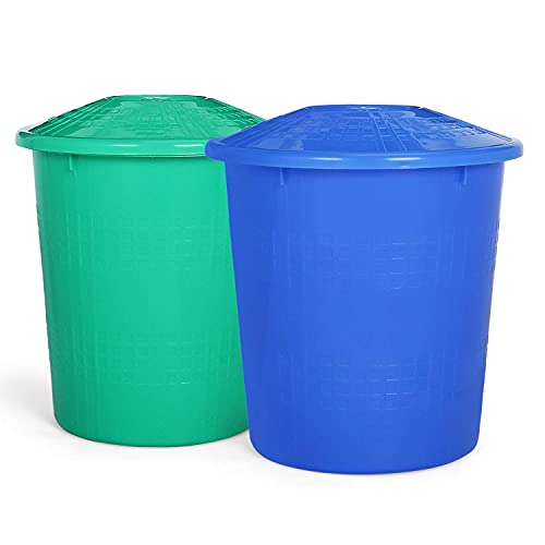 Image of AIR O MATIC Wet & Dry Dustbin Combo Pack of 2 Dustbins for Home & Office (13 LTR + 13 LTR)