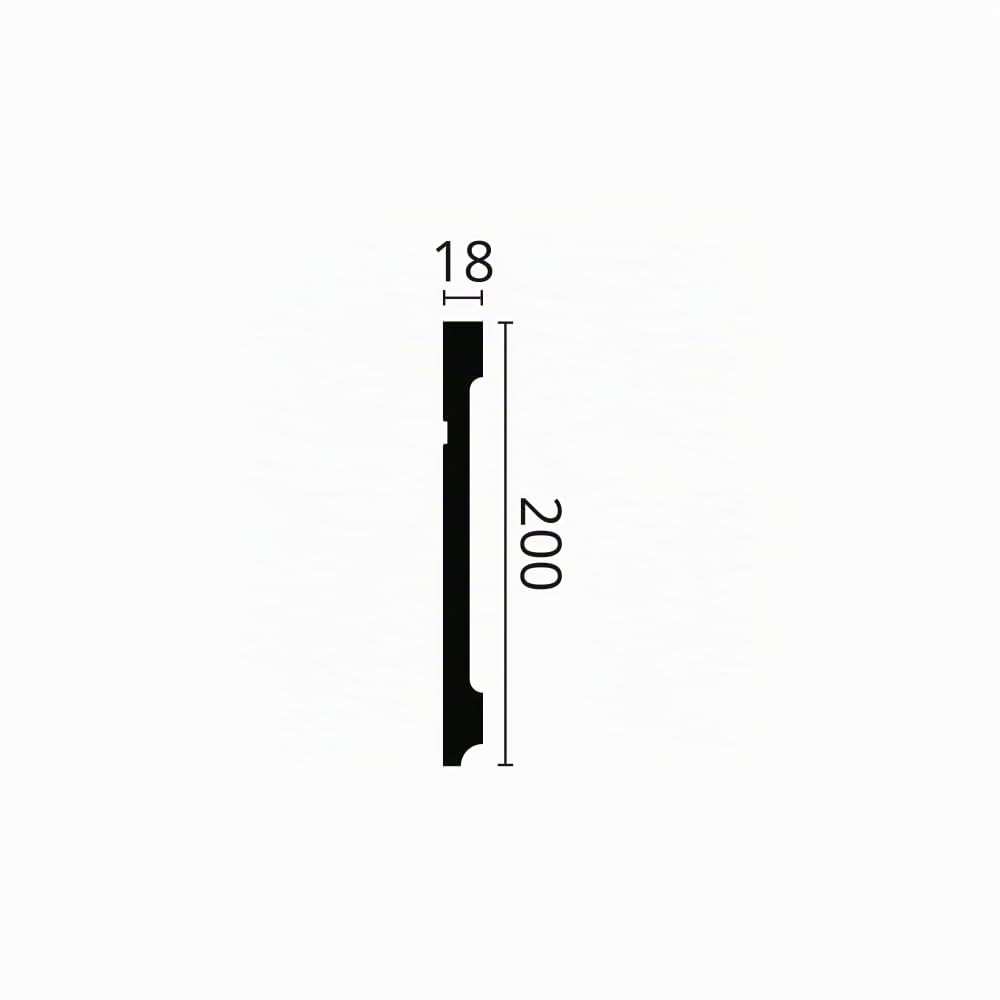 FD20 WALLSTYL Zócalo - 200 x 18 x 2000 mm - NOËL & MARQUET - una marca de NMC - Poliestireno de alta densidad
