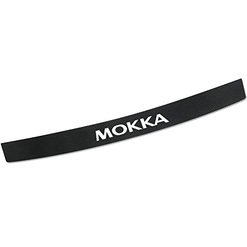 EAGLEG Striscia di Protezione Paraurti Posteriore in Fibra di Carbonio Adesivo AntiGraffio per Bordo del Davanzale del Bagagliaio per Op-El Mokka,Black