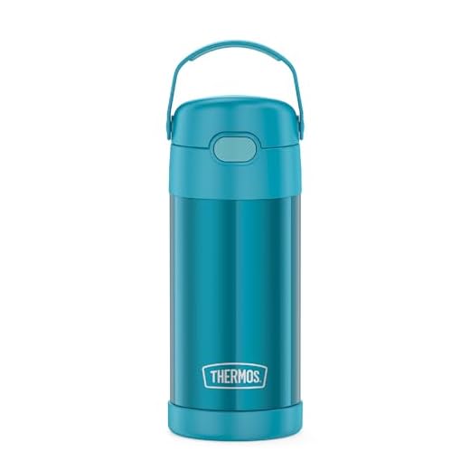 Thermos Garrafa térmica infantil Funtainer, aço inoxidável, 355 ml, azul-petróleo