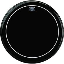 28" ebony pinstripe bass drum head Made with two (10- & 5-mil) Mylar plies with a measured layer of a ring reducing agent applied between them at the outer edge of their trademark stripe to dampen high frequency overtones for warm resonance Ebony Pin...