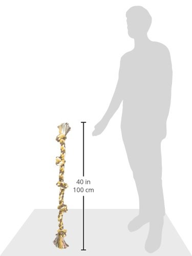 Mammoth Flossy Chews Multi Color 5 Knot Rope Tug – Premium Cotton-Poly Tug Toy For Dogs – Interactive Dog Rope Toy – Tug Dog Chew Toy For Big Dogs - X-Large, 36” #TOP5