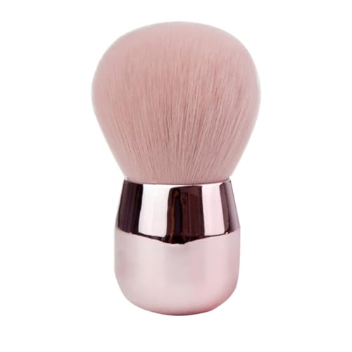 Zerodeko Brocha para Maquillaje Facial en Forma de Hongo, Color Rosa, para Polvos Sueltos y Colorete, Mango Suave, Pincel Grande para Base y Aplicación Uniforme, Herramienta Cosmética