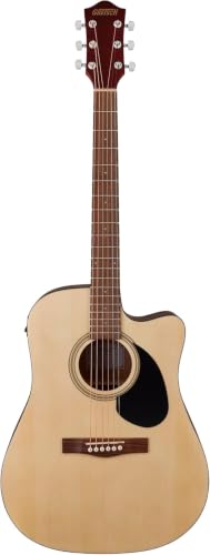 Gretsch Prelude D100CE Dreadnought Cutaway Acoustic/Electric Guitar, Beginner Guitar, Natural