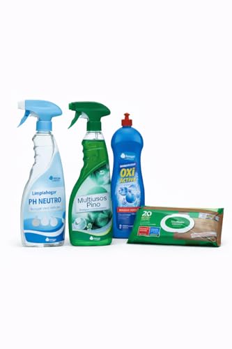 Kit Limpieza Hogar Completo – Multisusos + PH Neutro + Oxi Activo + Toallitas Suelo – Pack 4 Productos