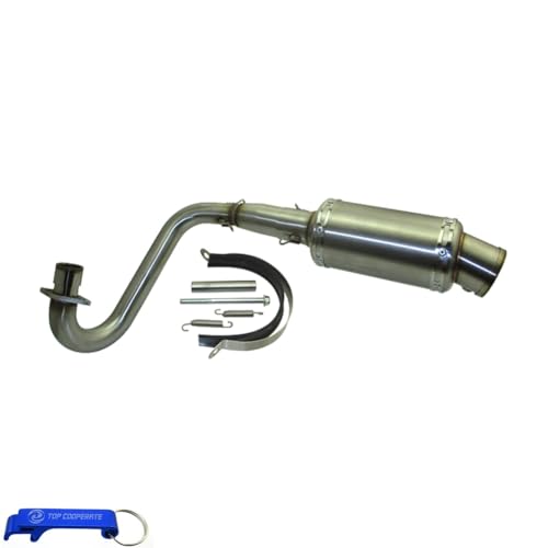 TC-Motor Full Stainless Steel Exhaust Pipe Muffler With Silencer For Z50 Monkey Bike Mini Trail Also Fit Chinese Horizontal Engines 50cc 70cc 90cc 110cc 125cc 150cc 160cc 190cc (A Color)