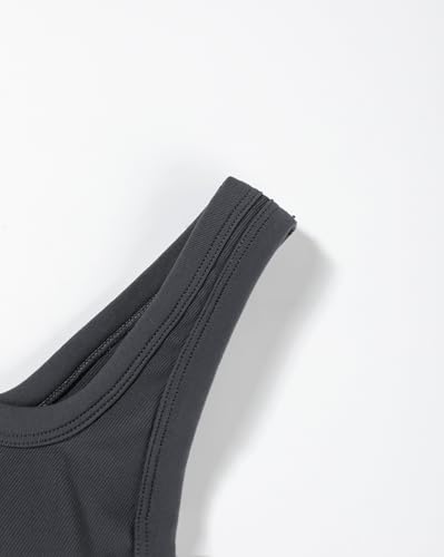 Image of AUROLA Power Womens Square Back Basic Sports Bra - Square Neck Padded Low Impact Yoga Bra Workout Crop Top