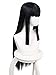 LeMarnia Black Long Straight Bangs Wigs for Girls Halloween Costume Party Wig