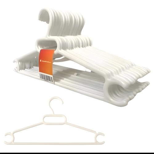 Perchas Ropa Plastico Blanco Marca NA-1