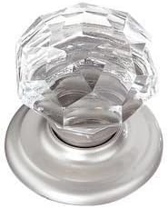 #83610 Dummy Door Knob SONATA CRYSTAL & SATIN NICKEL