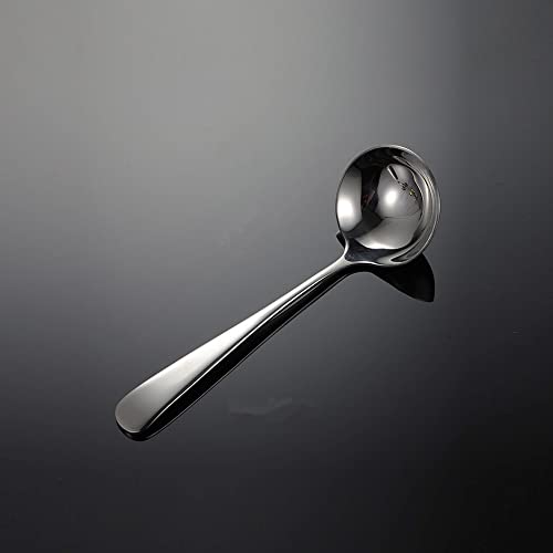 Wenkoni Small Soup Ladles,Sauce Ladles,Gravy Soup Spoon Ladles,2 Pack 18/10 Non-Magnetic Stainless Steel 7.6" Round Ladles (Color:silver). #TOP5