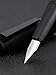 Jinhao 80 Black Fiber Brushed Fountain Pen, Iridium Fine Nib with Ink Converter, Classic Design Smooth Writing Pen (Black Clip)