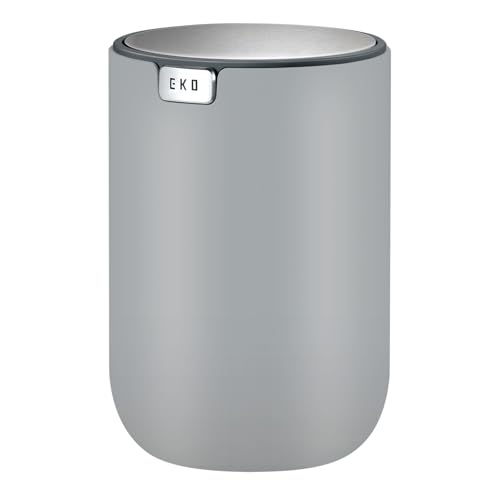 EKO Fandy Mini poubelle de table ronde de 1,5 l avec couvercle basculant, petite poubelle ronde de 1,5 l pour bureau, maison, salle de bain, chambre à...
