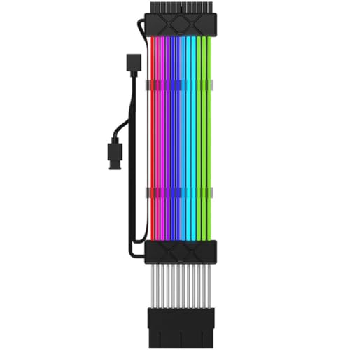 [Tlfapfws] ARGB�����P�[�u�� 24�s�� ���C�g�X�g���b�v PCIE GPU �}�U�[�{�[�h�����P�[�u�� �R���s���[�^�d���}�U�[�{�[�h�p �u���b�N