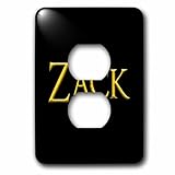 3dRose Zack elegant baby boy name in the USA. An elegant gift... - Light Switch Covers (lsp-376406-6)