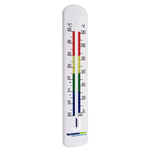 Thermometer Aussen 380 mm lang Analog - Gartenthermometer im Freien mit...