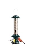 Squirrel Buster Evolution Truly Squirrel-Proof Bird Feeder, Double Cardinal Ring, 1.9-Pound Seed Capacity, Green