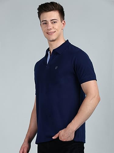 Image of Lux Cozi Men Cotton Solid Regular Fit Polo Shirt